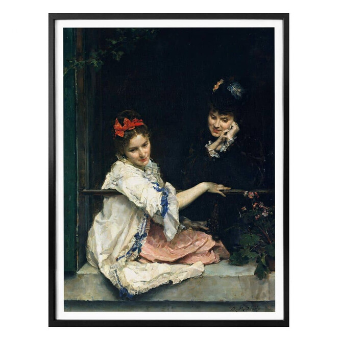 Poster Garreta - Zwei Mädchen am Fenster