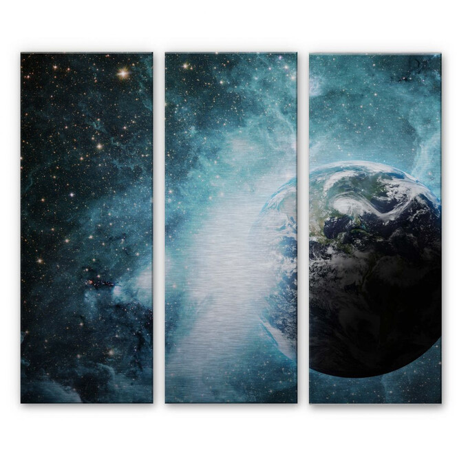 Alu-Dibond Bild In einer fernen Galaxie (3-teilig) - 40x100cm - Bild 1