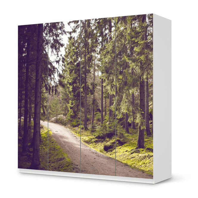 Klebefolie IKEA Pax Schrank 201cm Höhe - 4 Türen - Forest Walk- Bild 1