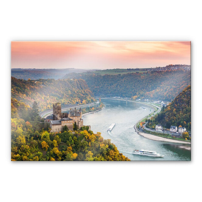 Acrylglasbild Colombo - Der Rhein im Herbst