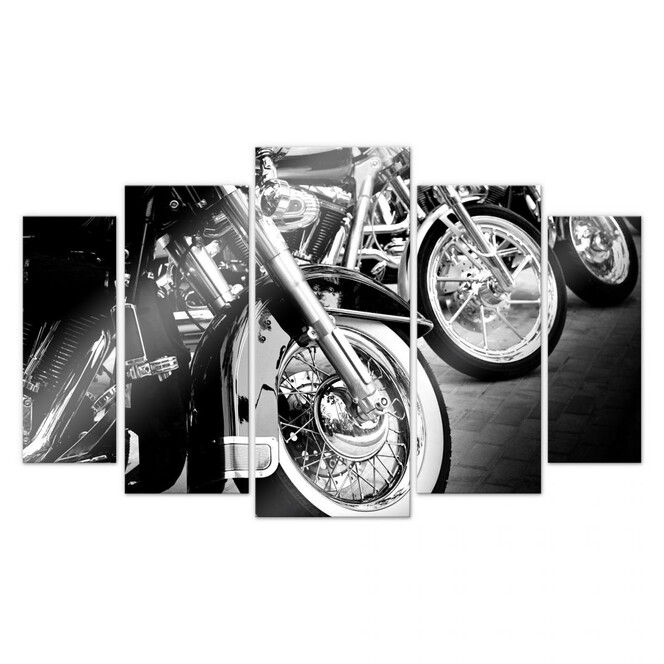 Acrylglasbild Motorcycle Wheels (5-teilig)