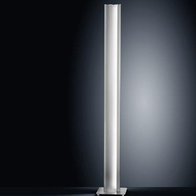 LED Standleuchte Kurvo in nickel-matt und chrom dimmbar 1555x240x240 mm - Bild 1