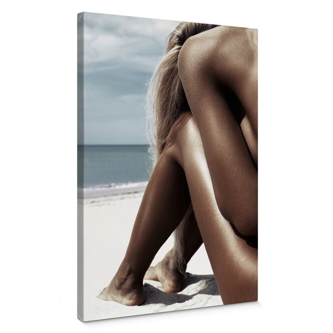 Leinwandbild Stefanovicius - Nackt am Strand