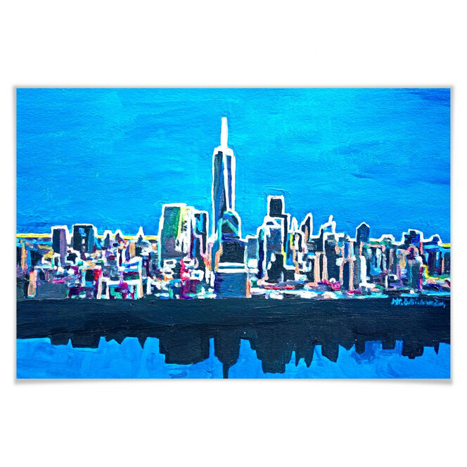 Poster Bleichner - New York im Neonschimmer