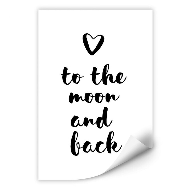 Wallprint Love to the moon and back