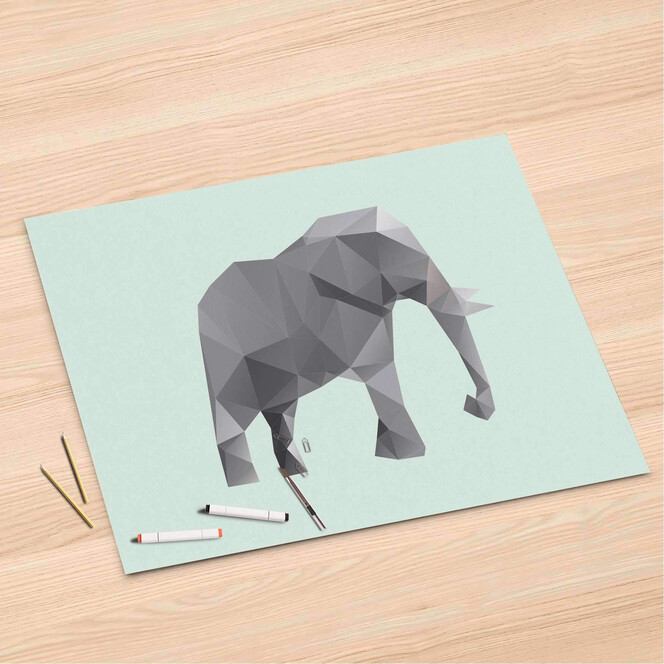 Folienbogen (120x80cm) - Origami Elephant- Bild 1