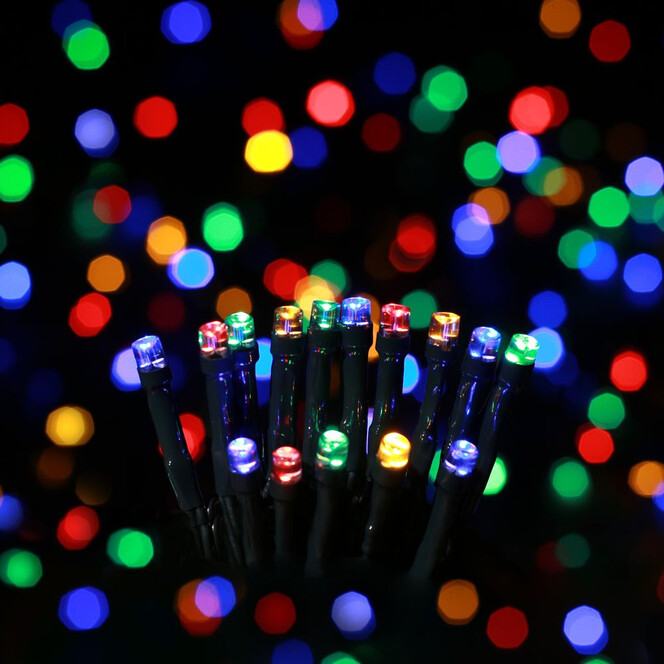 LED Lichterkette mit grünem Kabel 360-flammig Farbwechsel oder Warmweiss