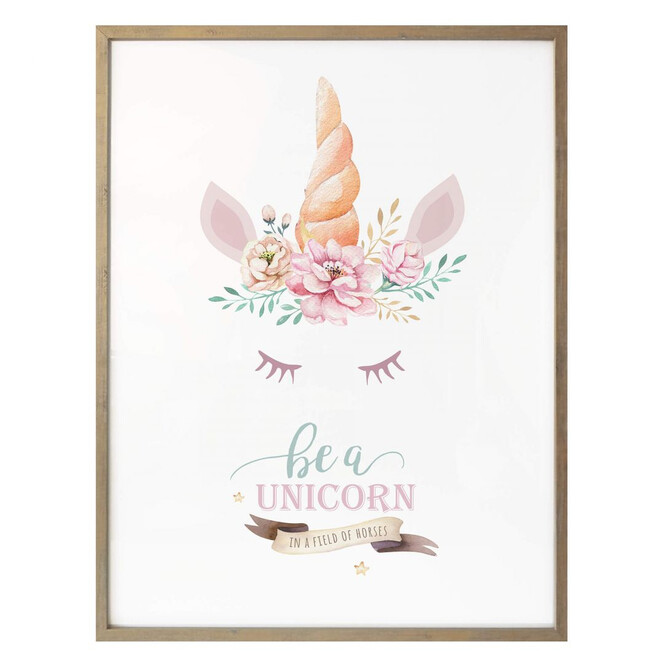 Poster Kvilis - Be a unicorn in a field of horses - Einhorn mit Wimpern