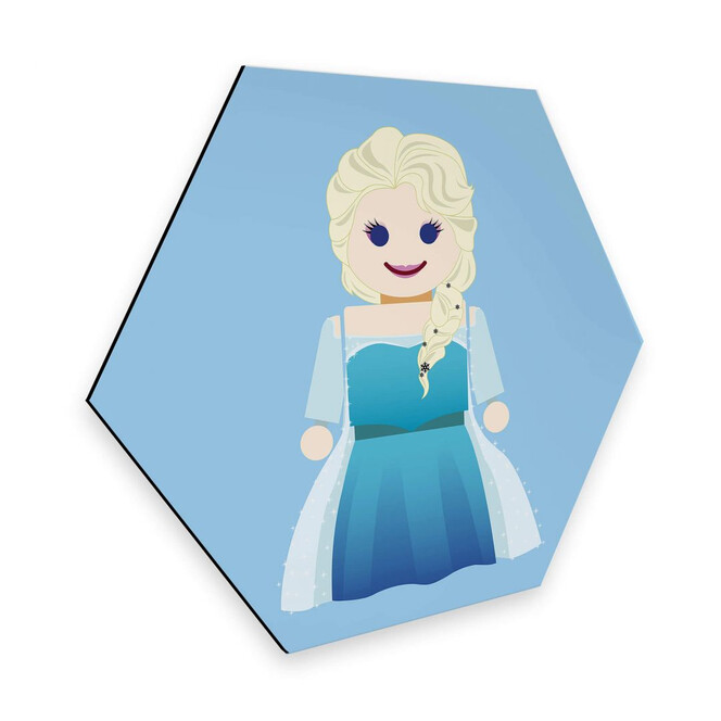 Hexagon - Alu-Dibond Gomes - Elsa Frozen Spielzeug