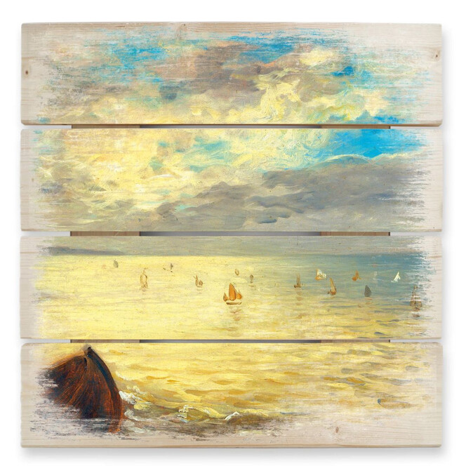 Holzbild Delacroix - Das Meer
