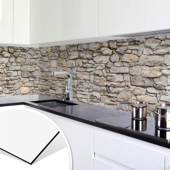 Küchenrückwand - Steinmauer