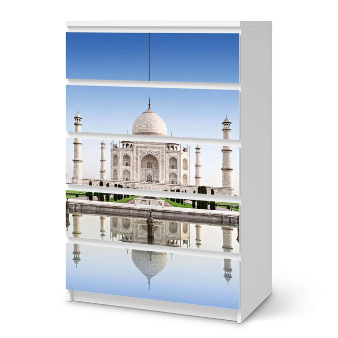 Möbel Klebefolie IKEA Malm Kommode 6 Schubladen (hoch) - Taj Mahal- Bild 1
