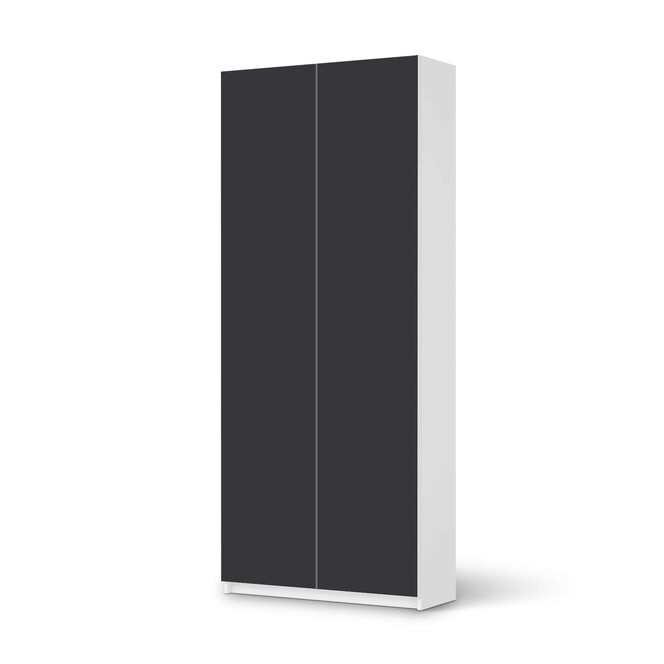 Möbelfolie IKEA Pax Schrank 236cm Höhe - 2 Türen - Grau Dark- Bild 1