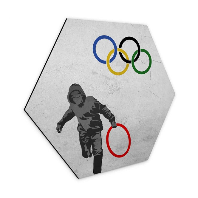 Hexagon - Alu-Dibond Banksy - Olympics