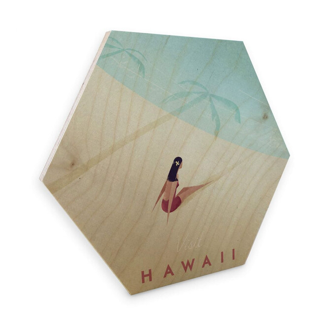 Hexagon - Holz Birke-Furnier Rivers - Hawaii
