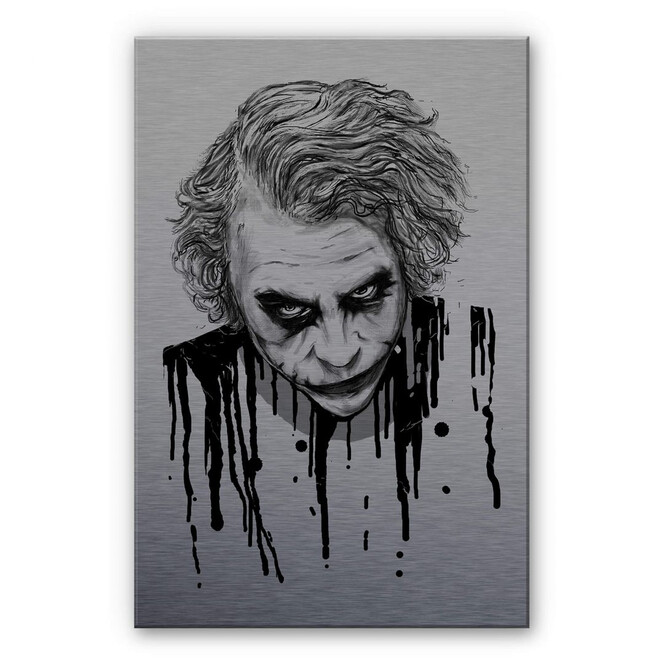 Alu-Dibond Bild mit Silbereffekt Nicebleed - The Joker