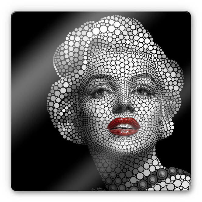 Glasbild Ben Heine - Circlism: Marilyn Monroe