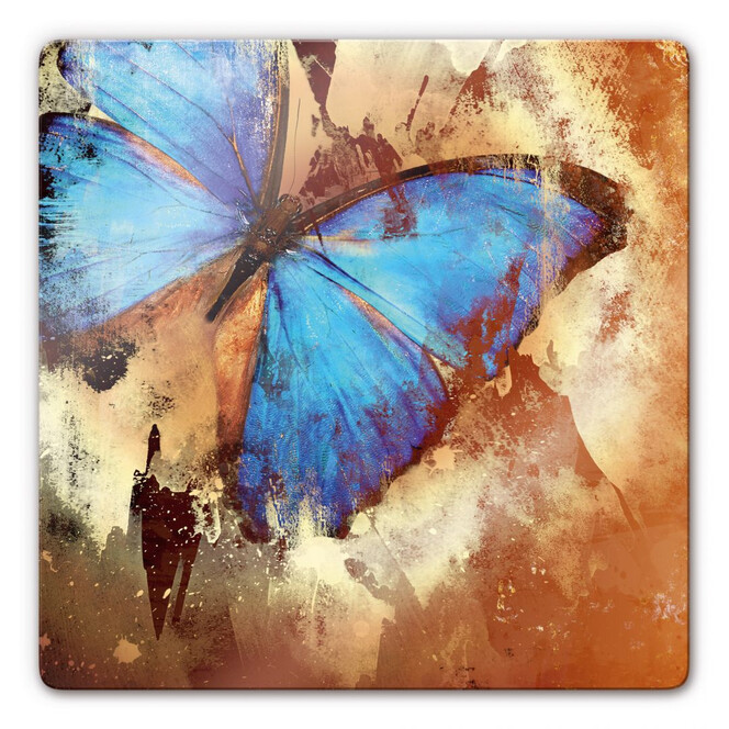 Glasbild Butterfly Ice