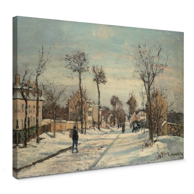 Leinwandbild Pissarro - Strasse von Louveciennes im Schnee