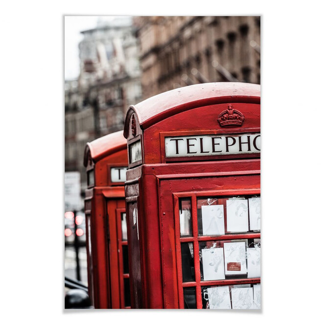 Poster Britische Telefonzelle