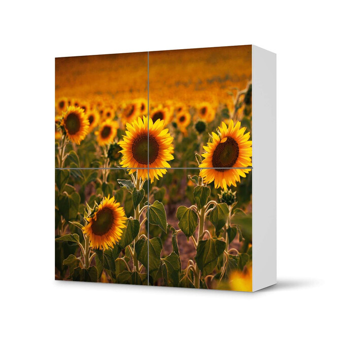 Klebefolie IKEA Besta Schrank 4 Türen - Sunflowers- Bild 1