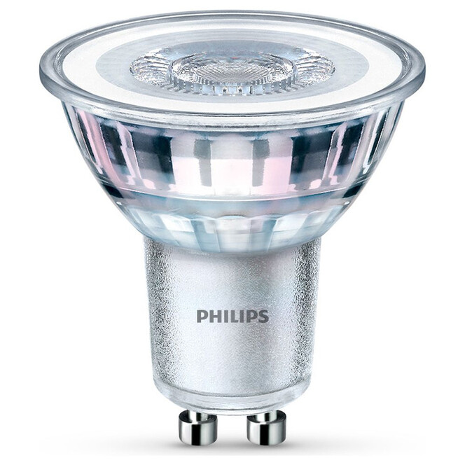 Philips LED Lampe ersetzt 50W, GU10 Reflektor MR16. klar, warmweiss, 355 Lumen, nicht dimmbar, 1er Pack Energieklasse A&