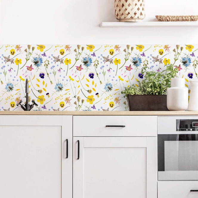 Küchenrückwand UN Designs - Getrocknete Blüten