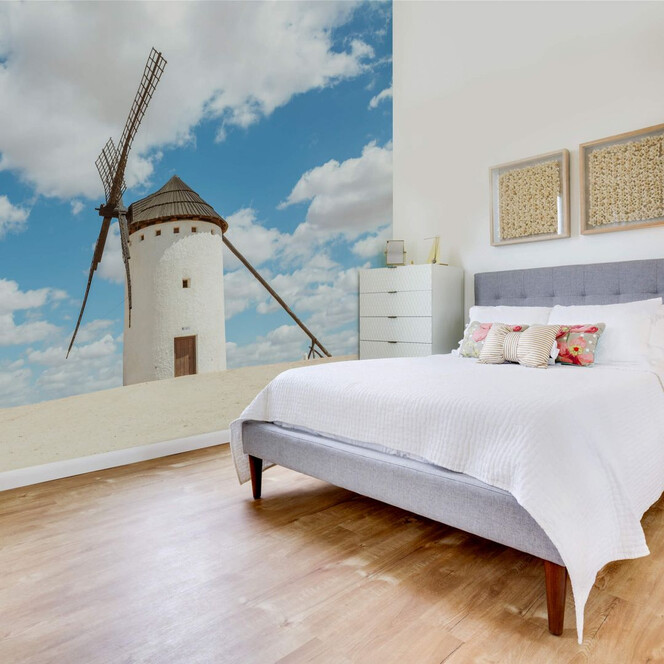 Fototapete Colombo - Windmühlen auf der Don Quijote Route in Spanien