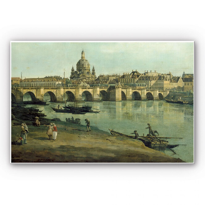 Hartschaumbild Canaletto - Dresden vom rechten Elbufer