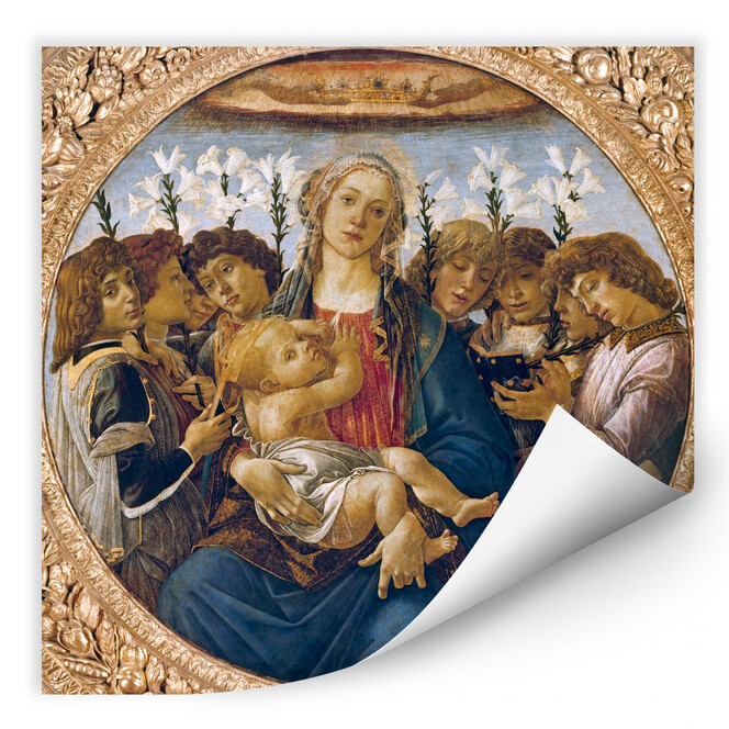 Wallprint Botticelli - Maria mit dem Kind und singenden Engeln