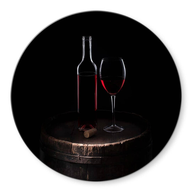 Glasbild Perfoncio - Rotwein für Geniesser - Rund