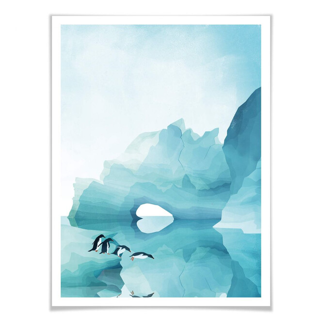 Poster Goed Blauw - Pinguine
