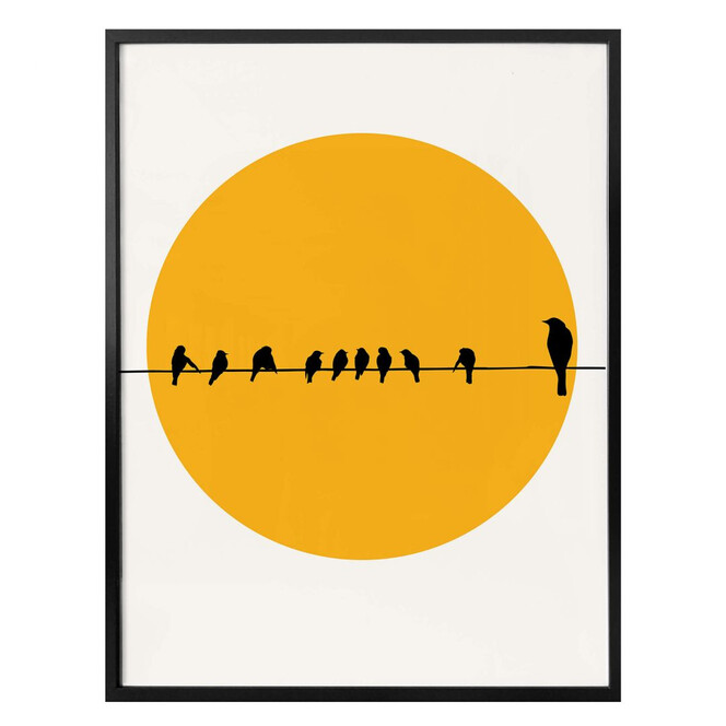 Poster Kubistika - Familie Vogel