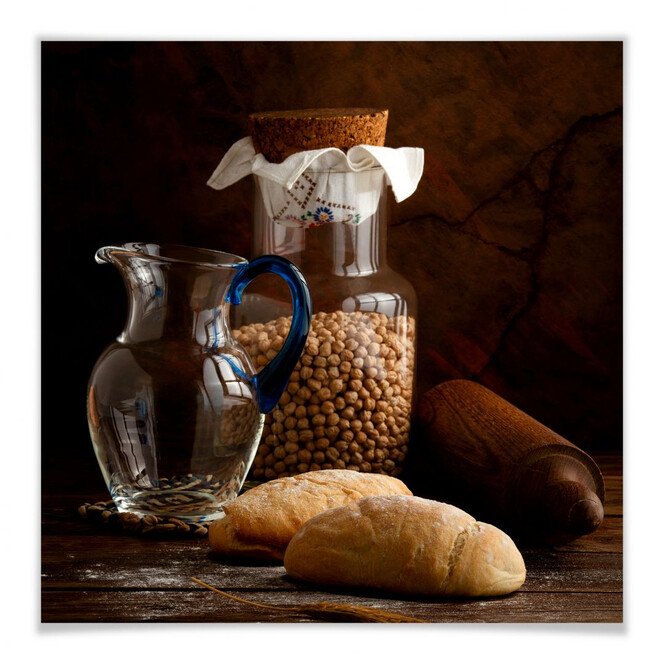 Poster Laercio - Italian Breads - quadratisch