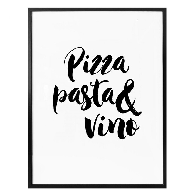 Poster Pizza Pasta Vino