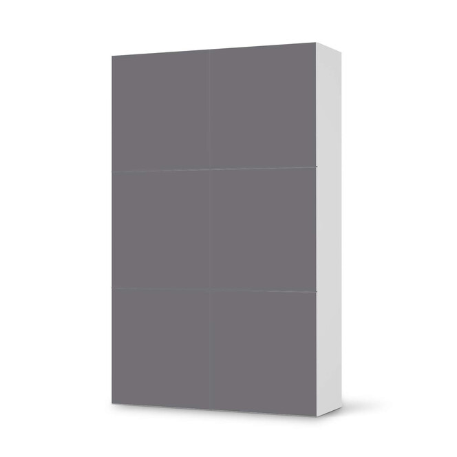 Möbel Klebefolie IKEA Besta Schrank 6 Türen (hoch) - Grau Light- Bild 1