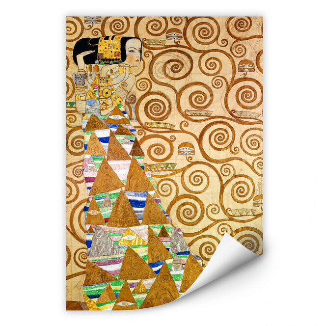 Wallprint Klimt - Die Erwartung