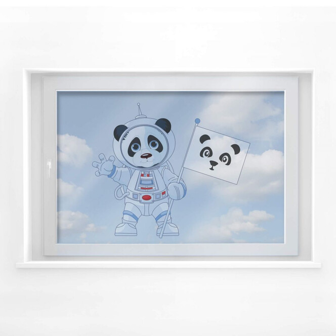 Fensterdekor Panda im All