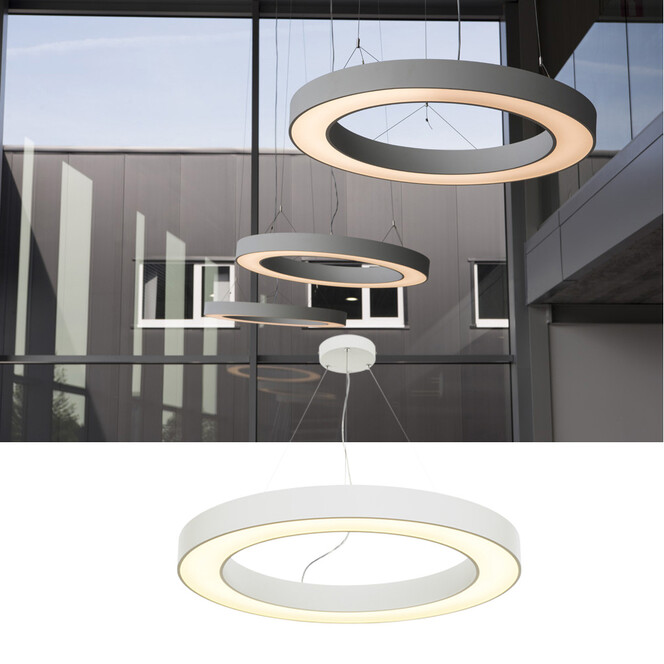 LED Pendelleuchte Medo Ring, in weiss, Ø 900 mm - Bild 1