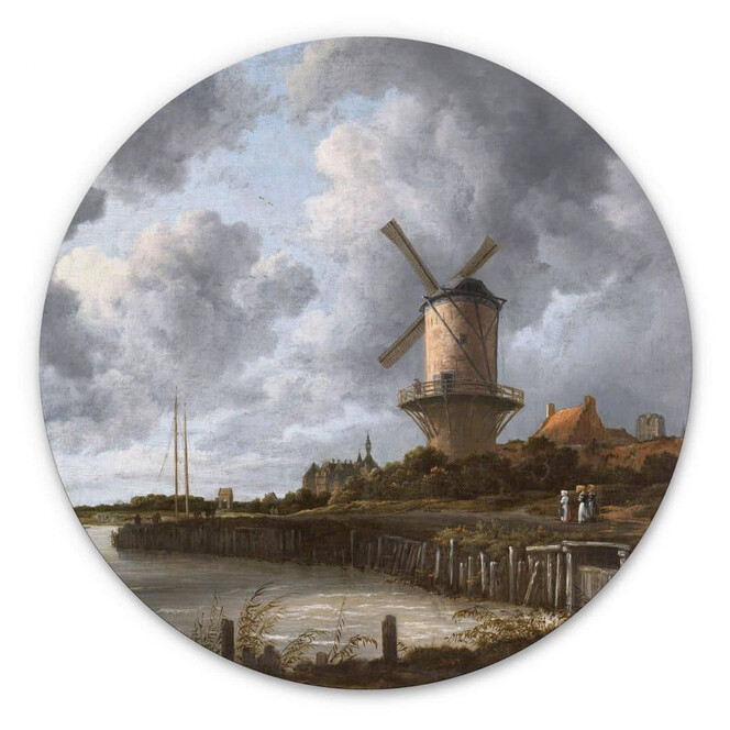 Alu-Dibond Van Ruisdael - Die Windmühle von Wijk - Rund