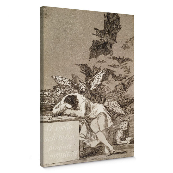 Leinwandbild de Goya - Der Schlaf der Vernunft gebiert Ungeheuer