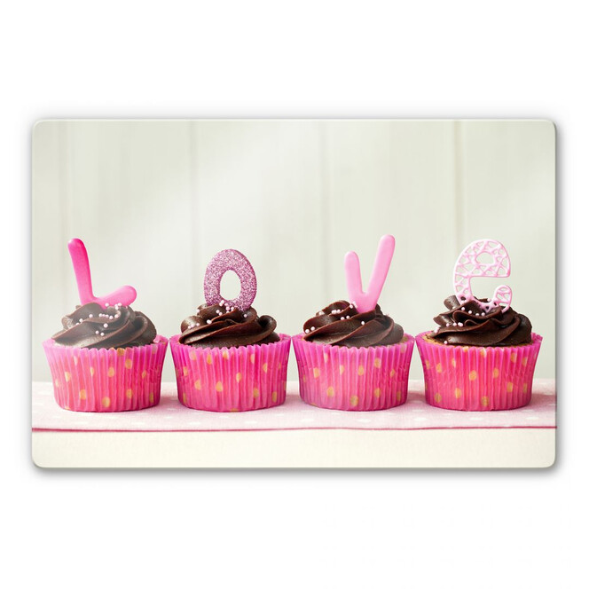 Glasbild Lovely Cupcakes