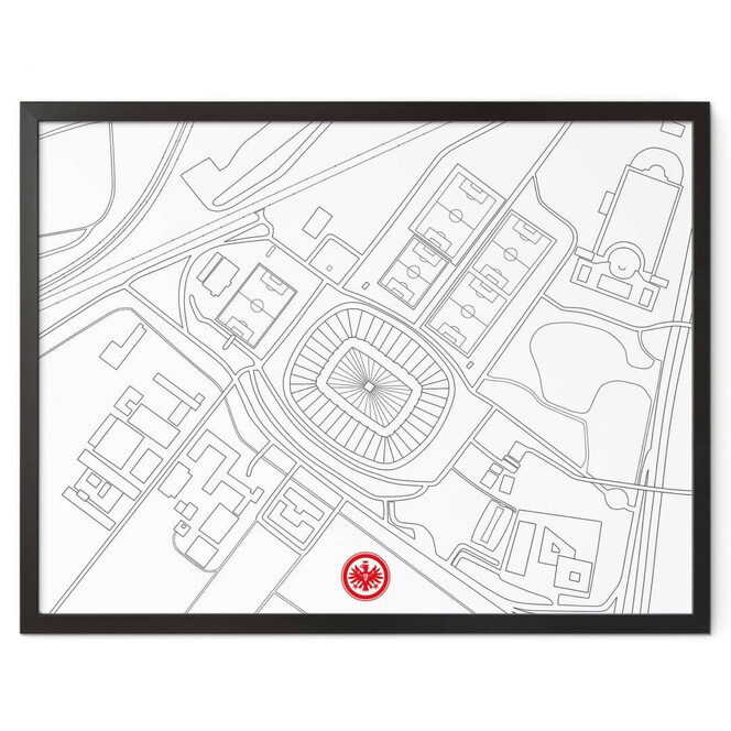Poster Eintracht Frankfurt - Stadionkarte