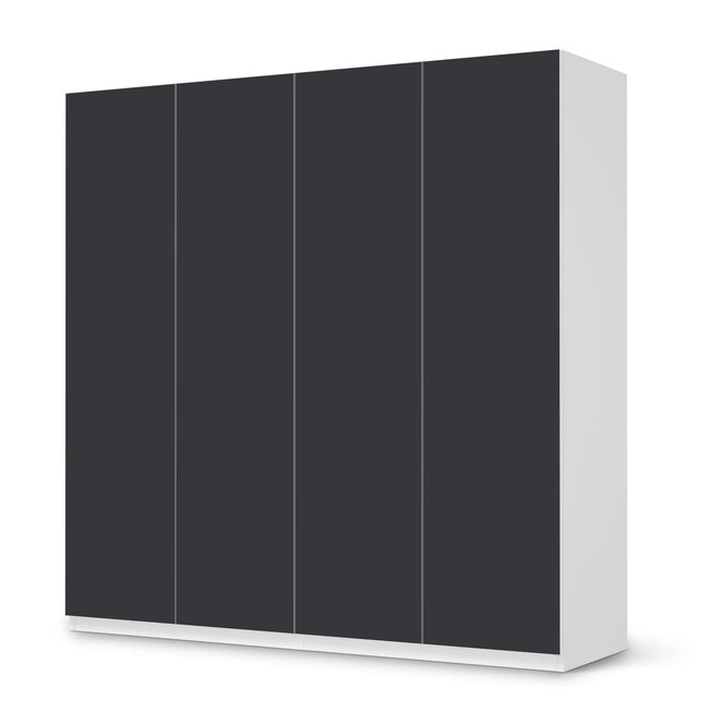 Klebefolie IKEA Pax Schrank 201cm Höhe - 4 Türen - Grau Dark- Bild 1