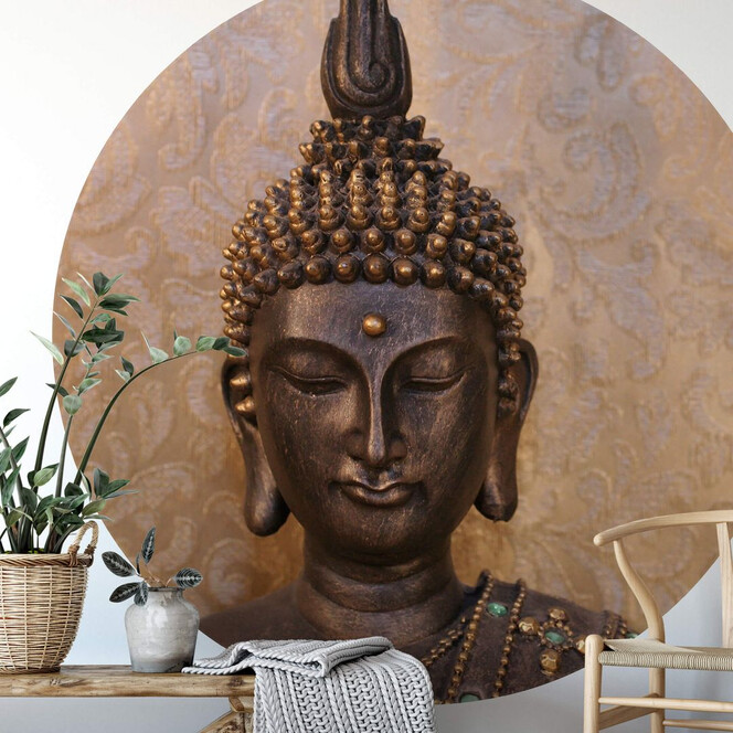 Fototapete Buddha der Weise - Rund