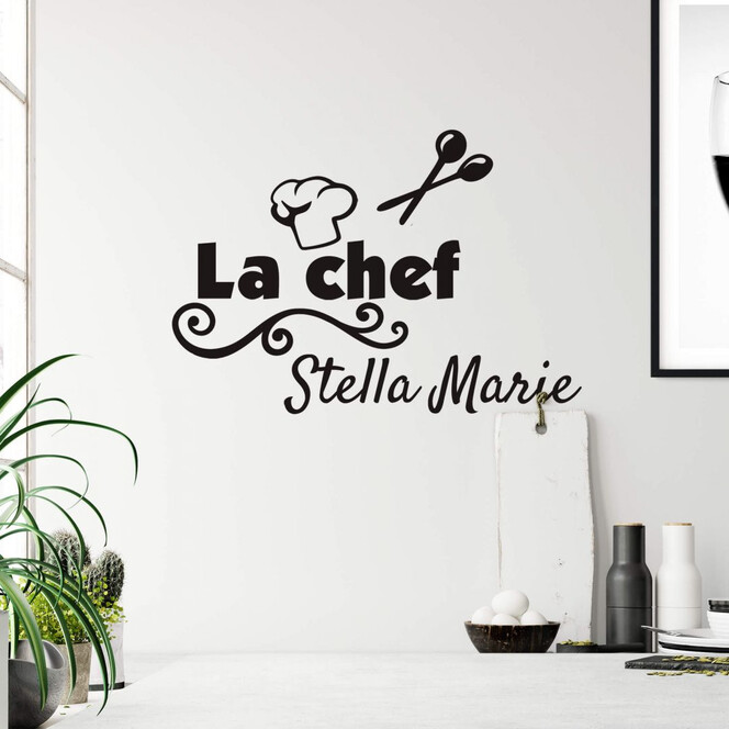 Wandtattoo & Name La chef