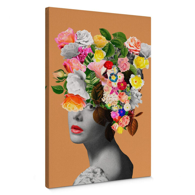 Leinwandbild Frida Floral Studio - Orange Lady