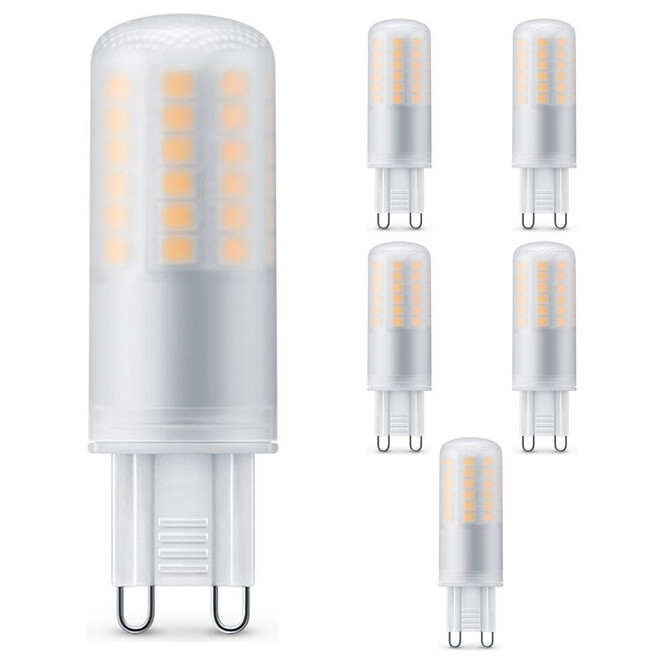 Philips LED Lampe ersetzt 60W, G9 Brenner, warmweiss, 570 Lumen, nicht dimmbar, 6er Pack Energieklasse A&&