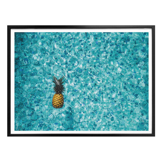 Poster Swimming Pineapple