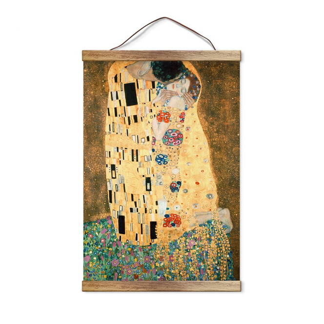 Stoffbild Klimt- Der Kuss